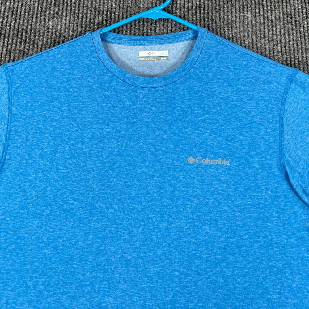 Columbia Shirt Mens‎ Medium Blue Short Sleeve Outdoor Casual Active Lightweight